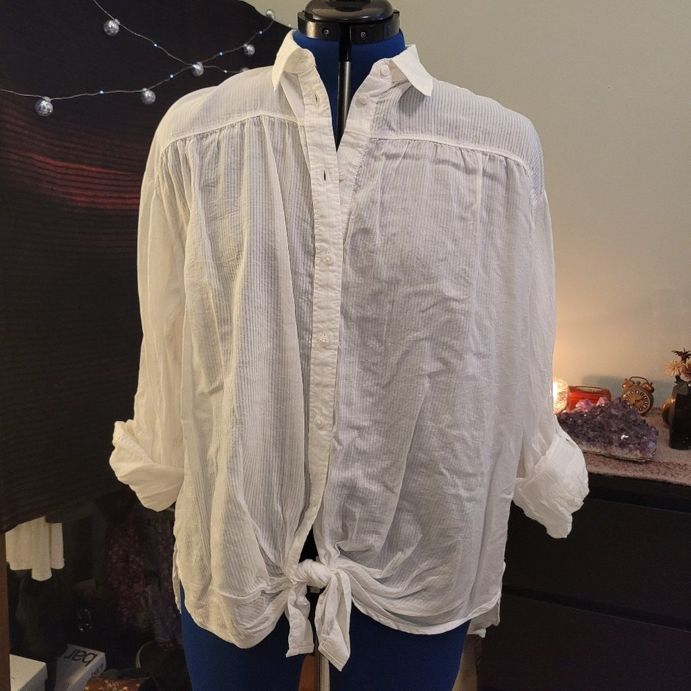 NWOT Tie-front Button-down